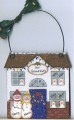 Snowman Couple with Five Children Personalized Christmas ornament