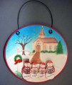 Church with Snowman Family of 4