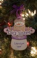 Big Sister Snowman Personalized Ornament
