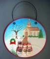 Church with Snowman Family of 3
