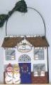 Snowman Couple with Four Children Personalized Christmas ornament
